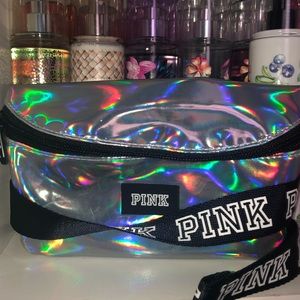 PINK holographic fanny pack.